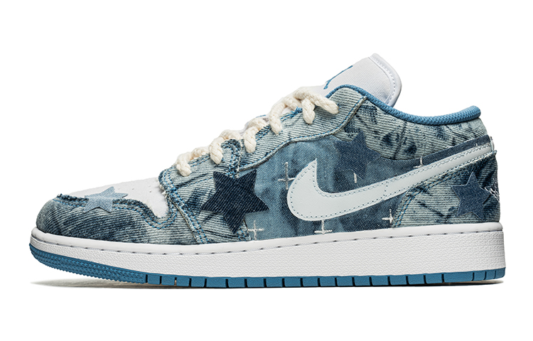 Jordan Air Jordan 1 Low Low-Top Vintage Basketball Shoes GS White