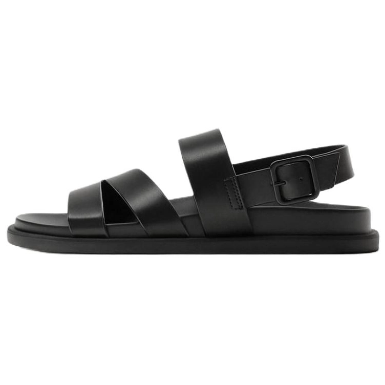 ZARA One Strap Sandals Men's Black