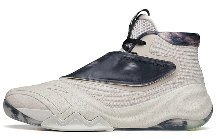 Anta KT6 Galaxy Flow Cushioning Anti-Slip And Wear-Resistant High-Top Basketball Shoes Men's Gray White