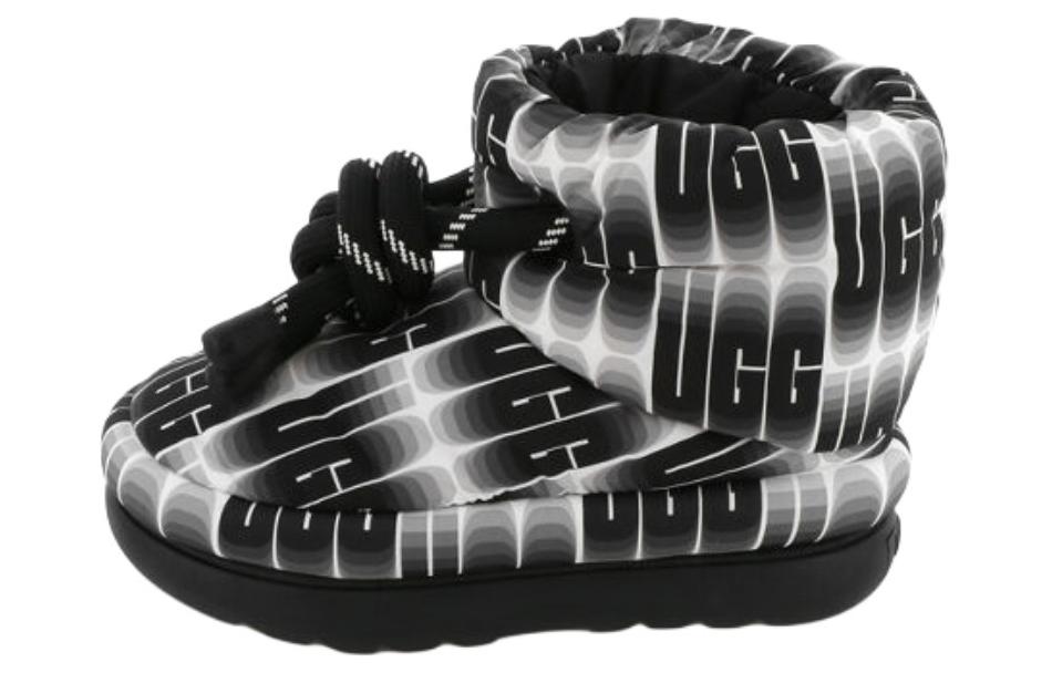 UGG Classic Maxi Wavelength Short Boot Black White Women's