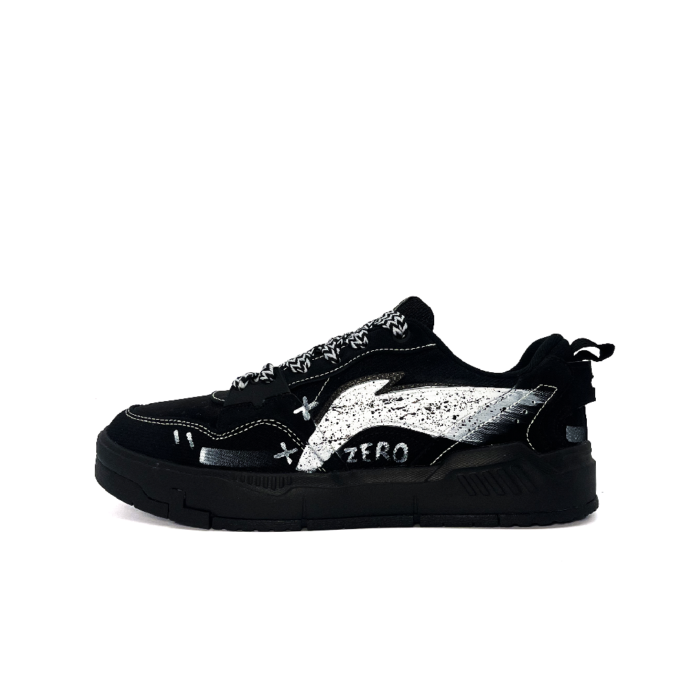 LiNing Yuan Chu Anti Slip Wear Resistant Low Top Skateboard Shoes Men's Black