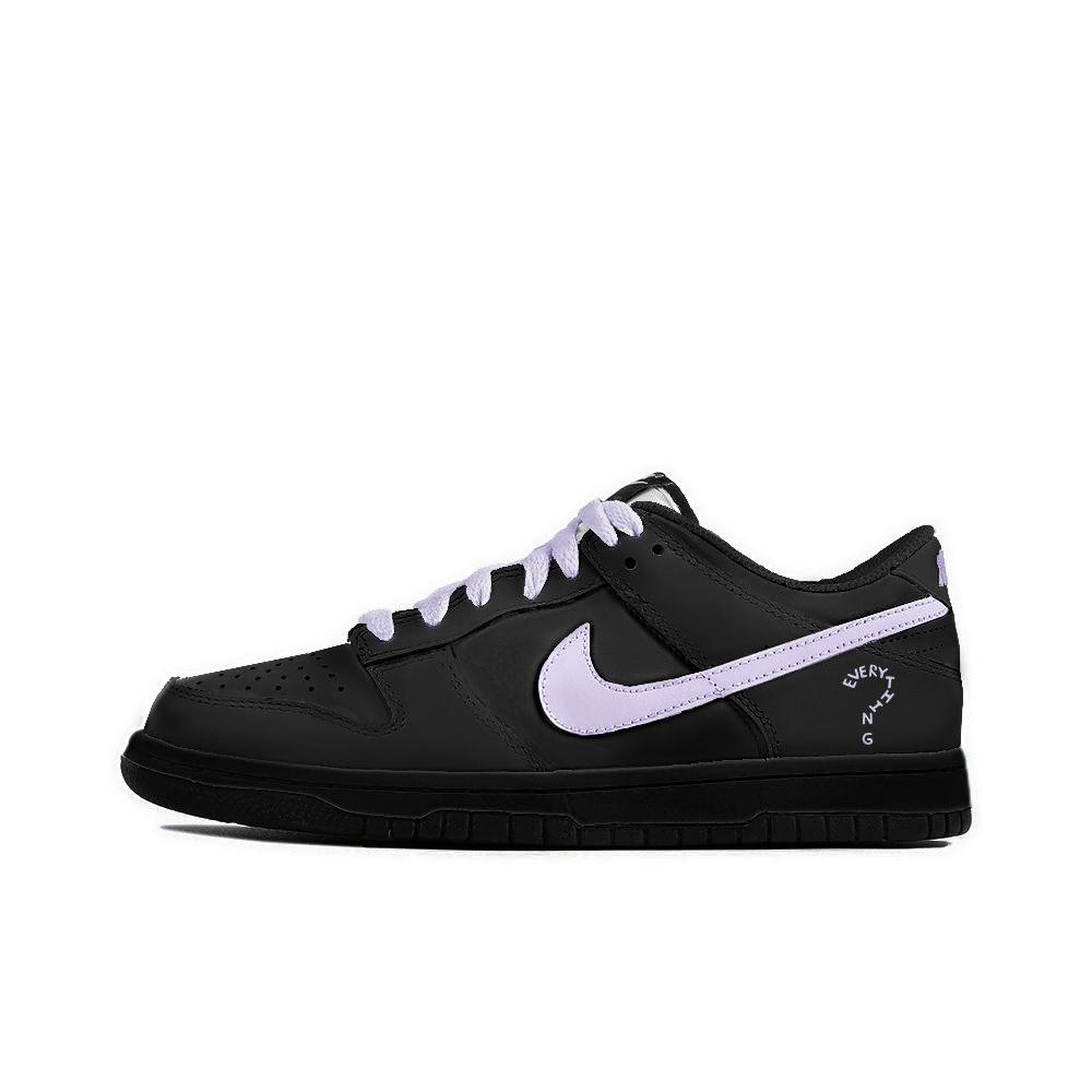 Nike Dunk Slip-Resistant Cushioning Wear-Resistant Low-Top Skateboard Shoes Unisex Black Purple