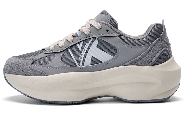 Kappa Slip Resistant And Breathable Low top Running Shoes Unisex Shark Gray
