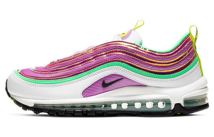Nike Air Max 97 White Electro Green Fuchsia Glow Women's