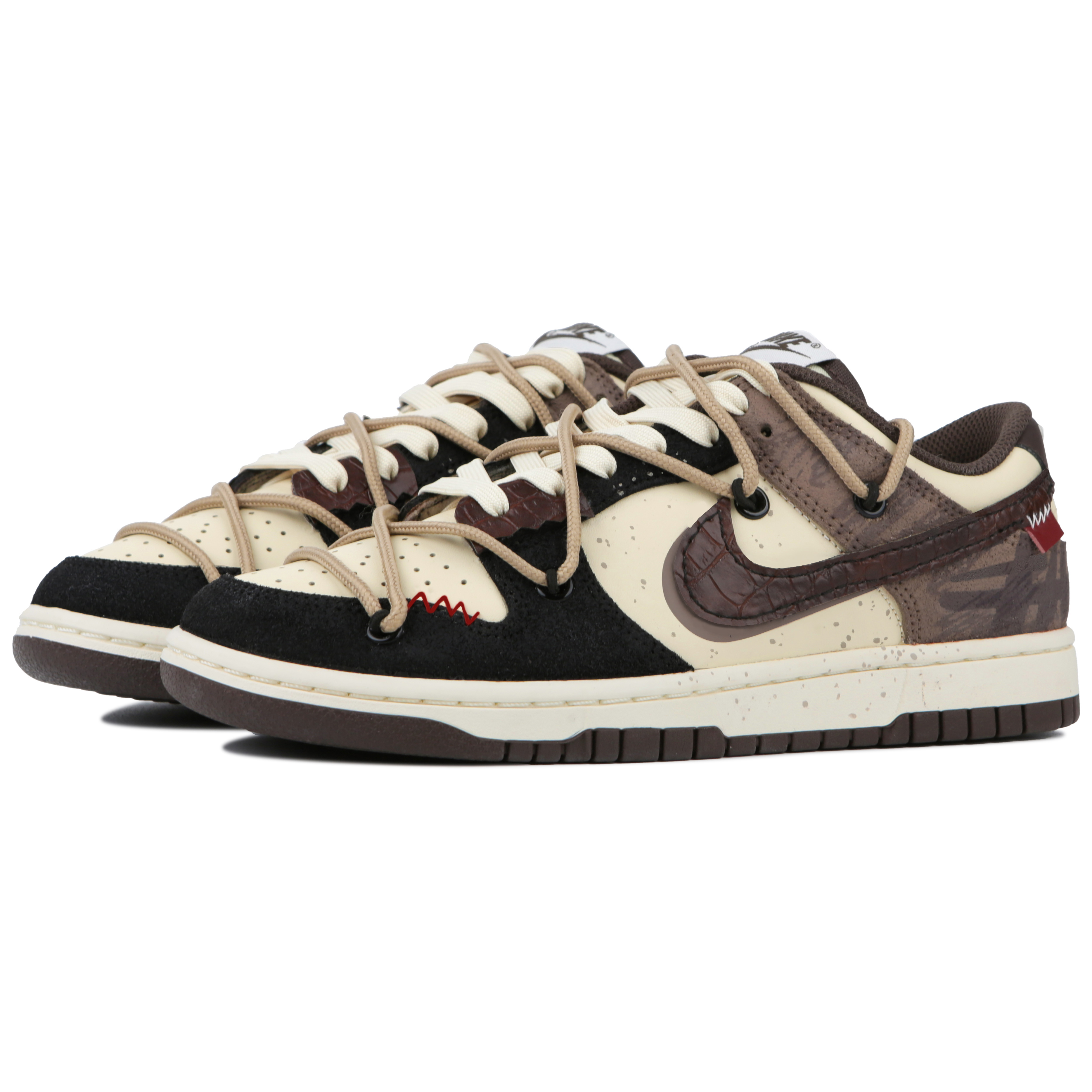 Nike Dunk Low Retro PRM 'Cheetah' Mocha Frenzy Slip-Resistant Low-Top Skateboard Shoes Unisex Beige Brown Black купить в интернет-магазине Yoocart с быстрой доставкой по России.