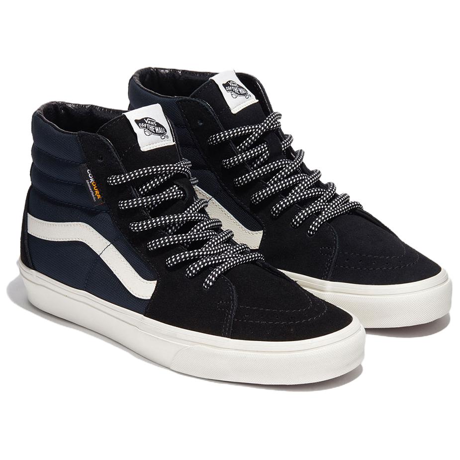 Vans SK8 HI Coverage Slip Resistant High Top Skateboard Shoes Unisex Blue Black