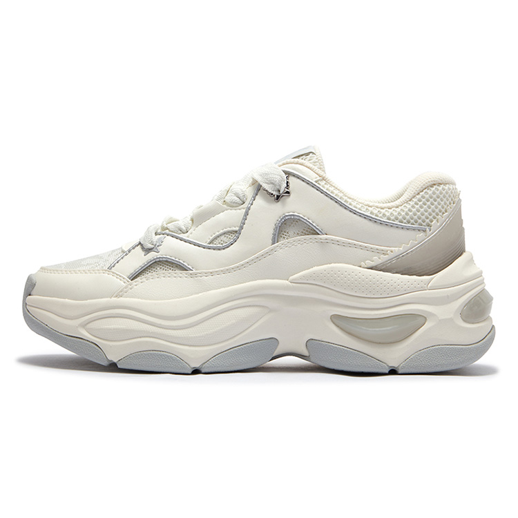 361° Butterfly Shoes Slip Resistant Abrasion Resistant Low top Chunky Sneakers Women's Greige