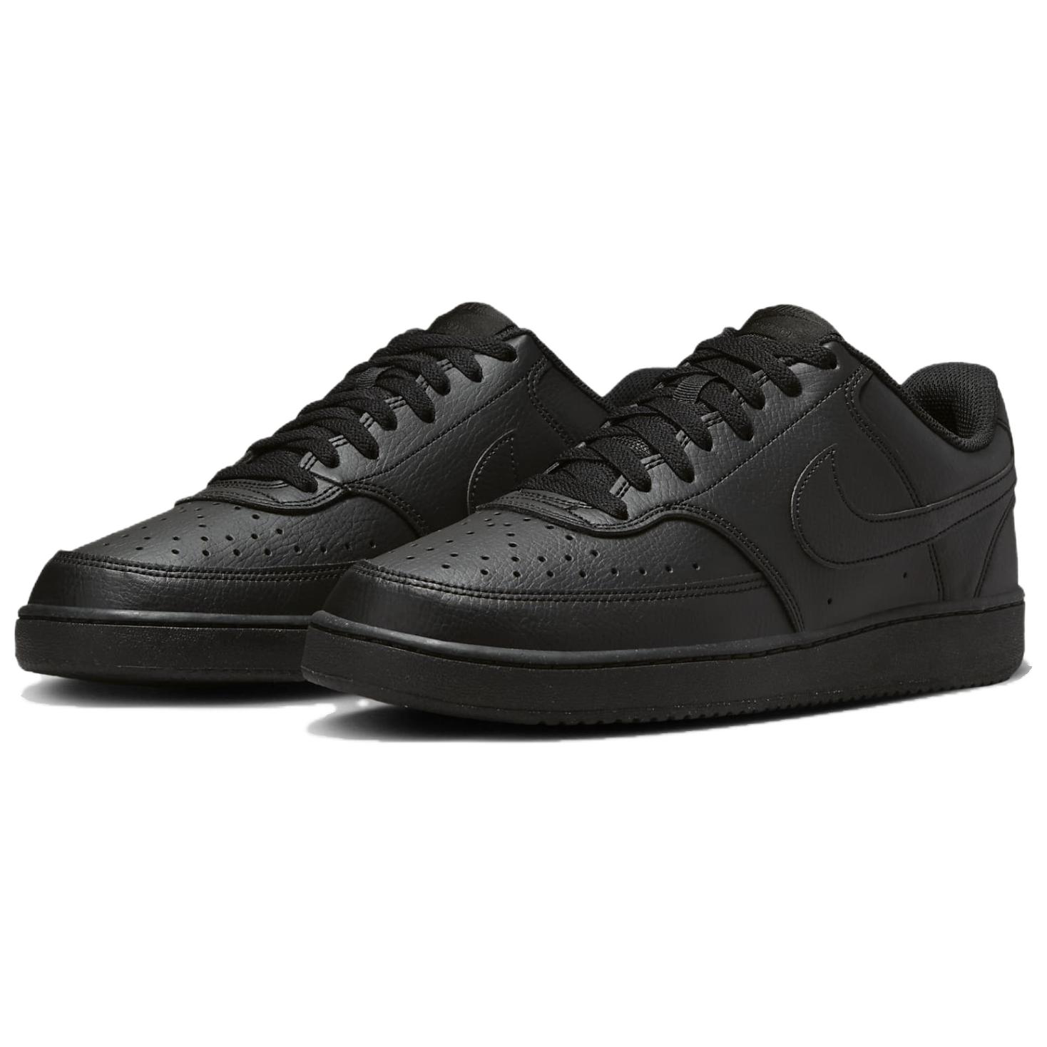 Nike Court Vision Low Next Nature Triple Black купить в интернет-магазине Yoocart с быстрой доставкой по России.
