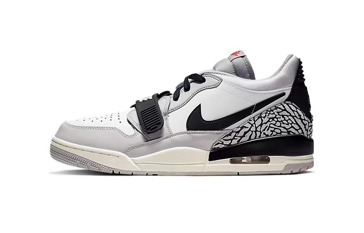 Jordan Legacy 312 Cushioning Mid-Top Vintage Basketball Shoes Men's Black Beige Gray