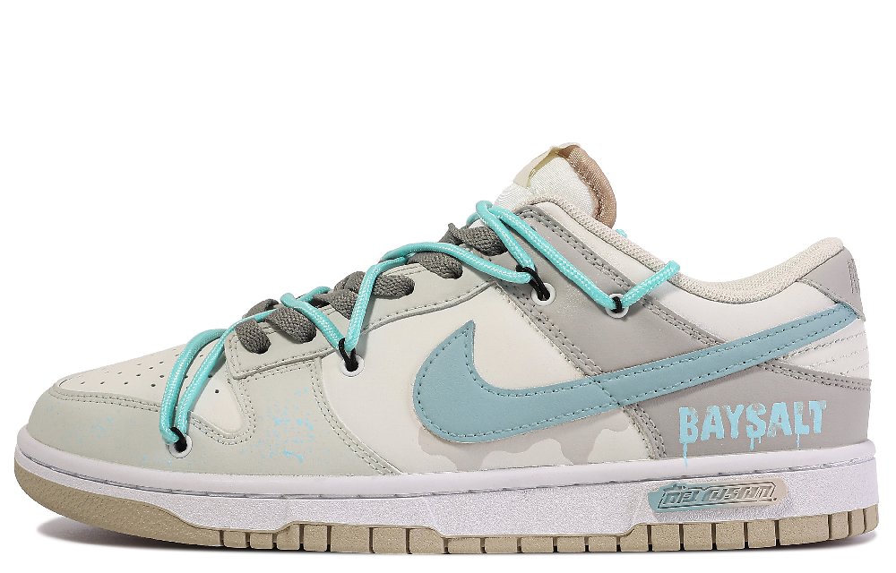 Nike Dunk Quick Dry, Abrasion Resistant, And Balanced Low Top Skateboard Shoes Men's Beige White Blue