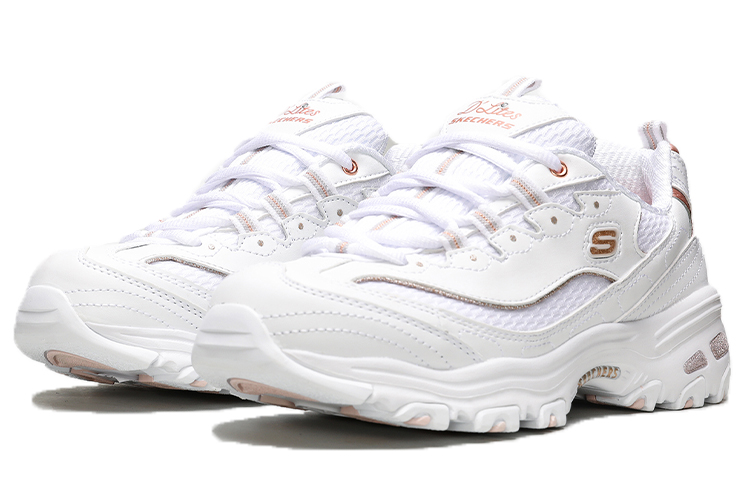 Skechers D'Lites Copper Divine Low Top Daddy Shoes Creamy Women's