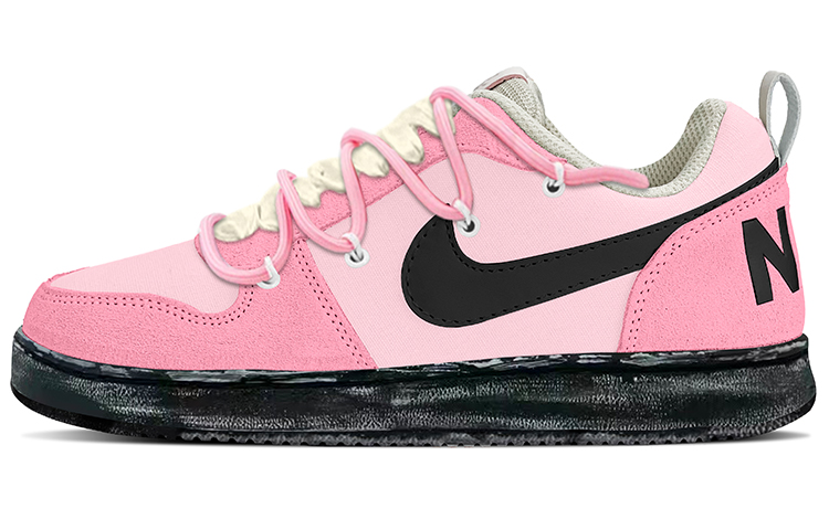 Nike Court Borough Low PRM Low Top Skateboard Shoes Women's Black Pink