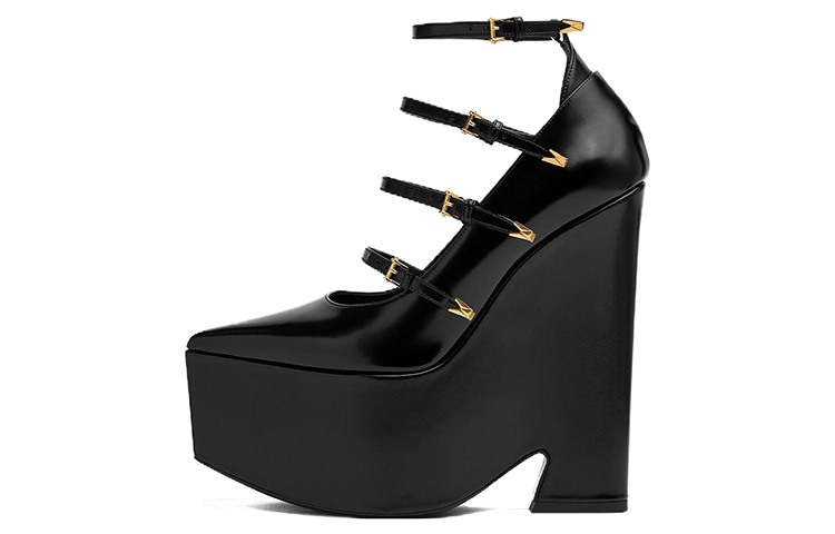VERSACE Tempest Calf-leather Platform Pumps