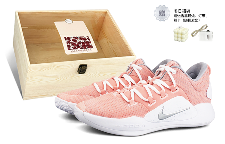 Nike Hyperdunk X Low 10 Cushioning Anti-Slip And Wear-Resistant Low-Top Basketball Shoes Men's Pink