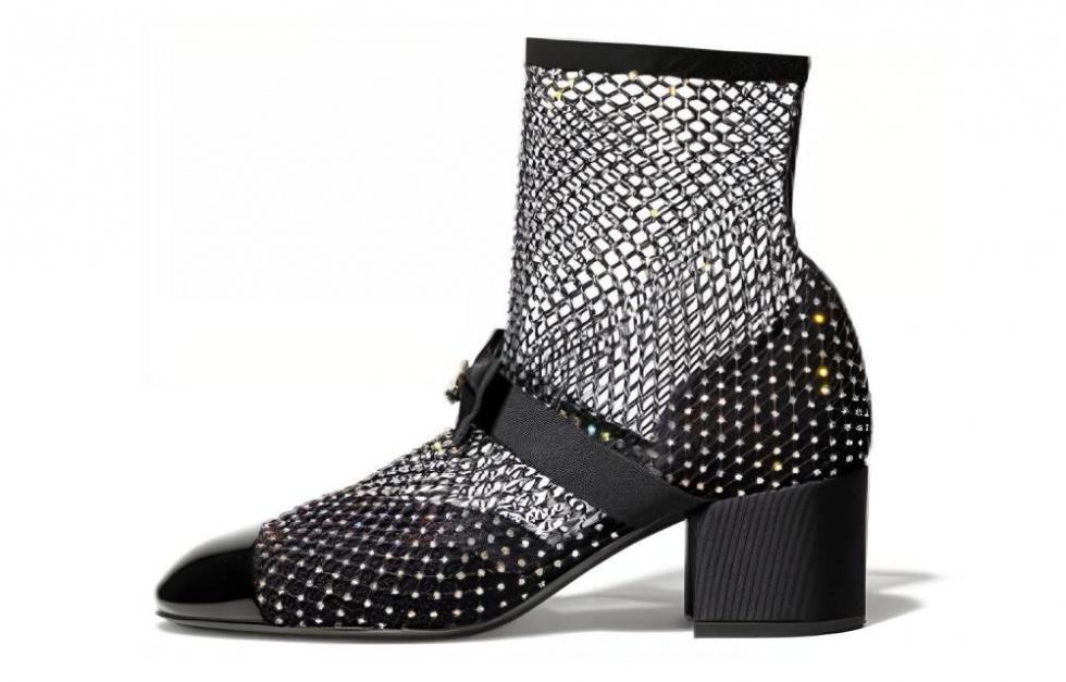 CHANEL Ankle Boots Women's Black