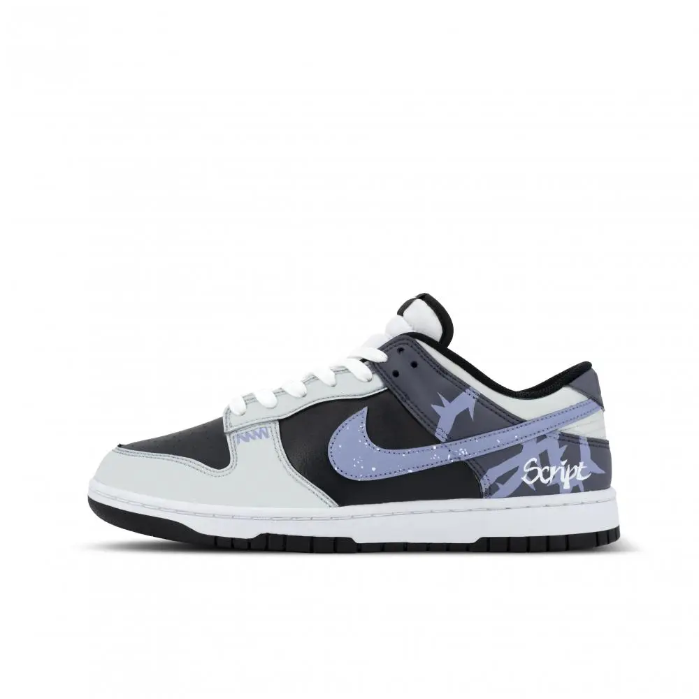 Nike Dunk Purple Charm Thorn Low Top Skateboard Shoes Unisex Gray Purple
