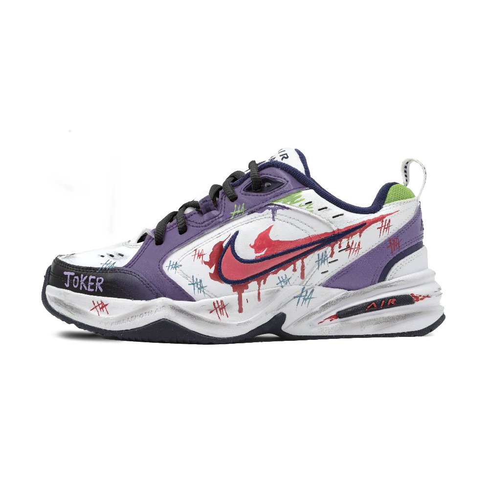 Nike Air Monarch 4 Joker Cushioning Abrasion Resistant Support Height Increasing Low Top Chunky Sneakers Unisex Purple