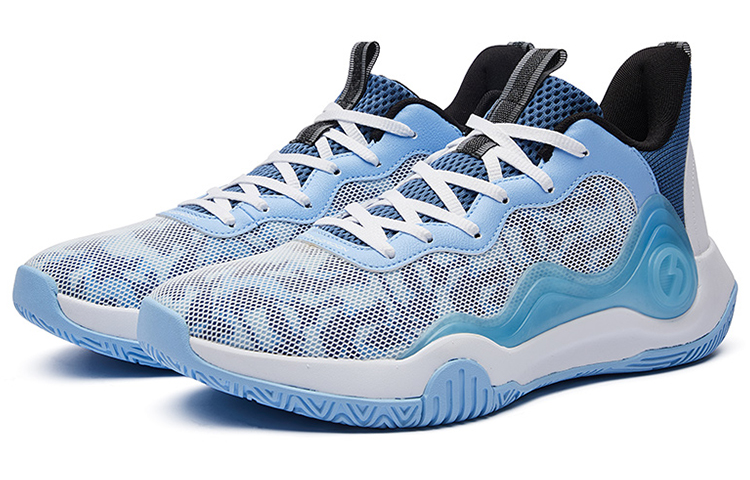 361° Cushioning, Slip Resistant, Abrasion Resistant, Coverage, Support Low Top Basketball Shoes Men's Blue