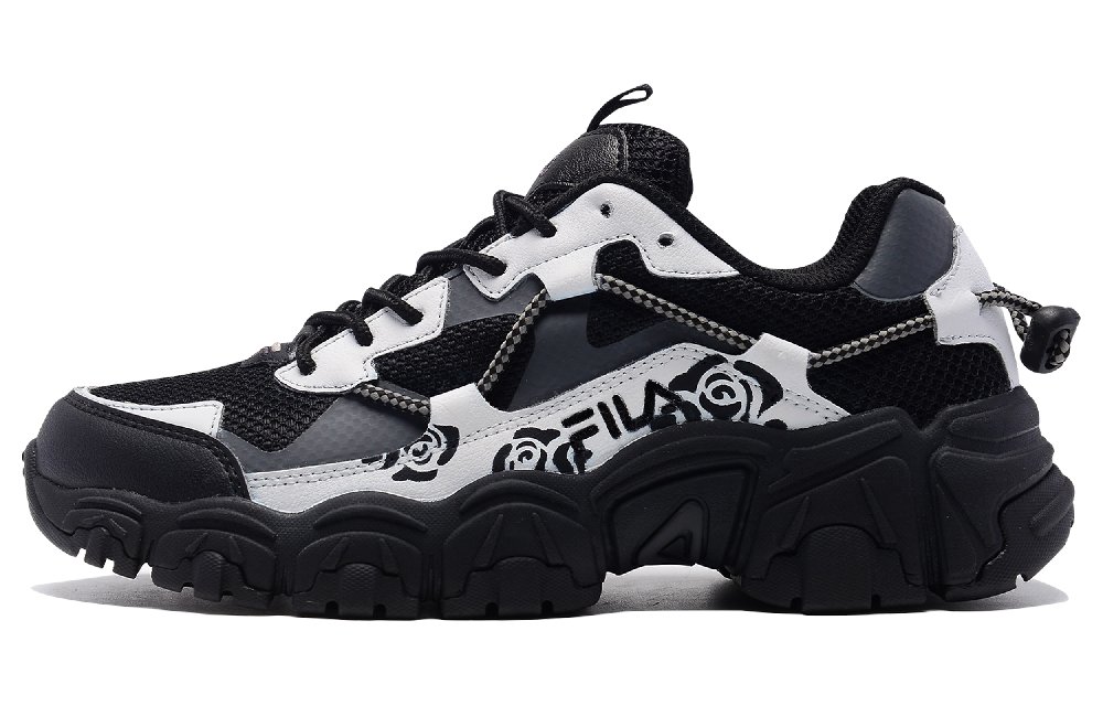 FILA Cat Claw Slip Resistant, Abrasion Resistant, Breathable Low Top Casual Shoes Unisex Black White Gray