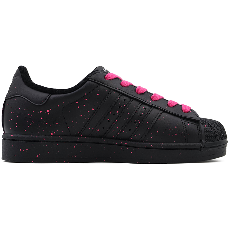 Adidas Originals SUPERSTAR Abrasion Resistant Low Top Skateboard Shoes Unisex Black Rose Red