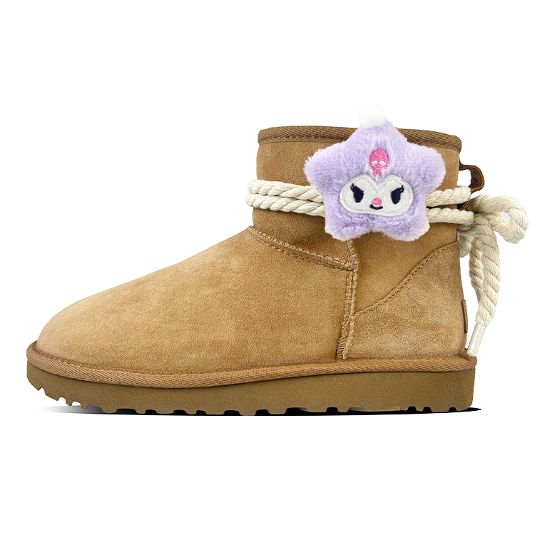 UGG CLASSIC MINI Warm And Wear-Resistant Short Snow Boots Women's Beige Chestnut
