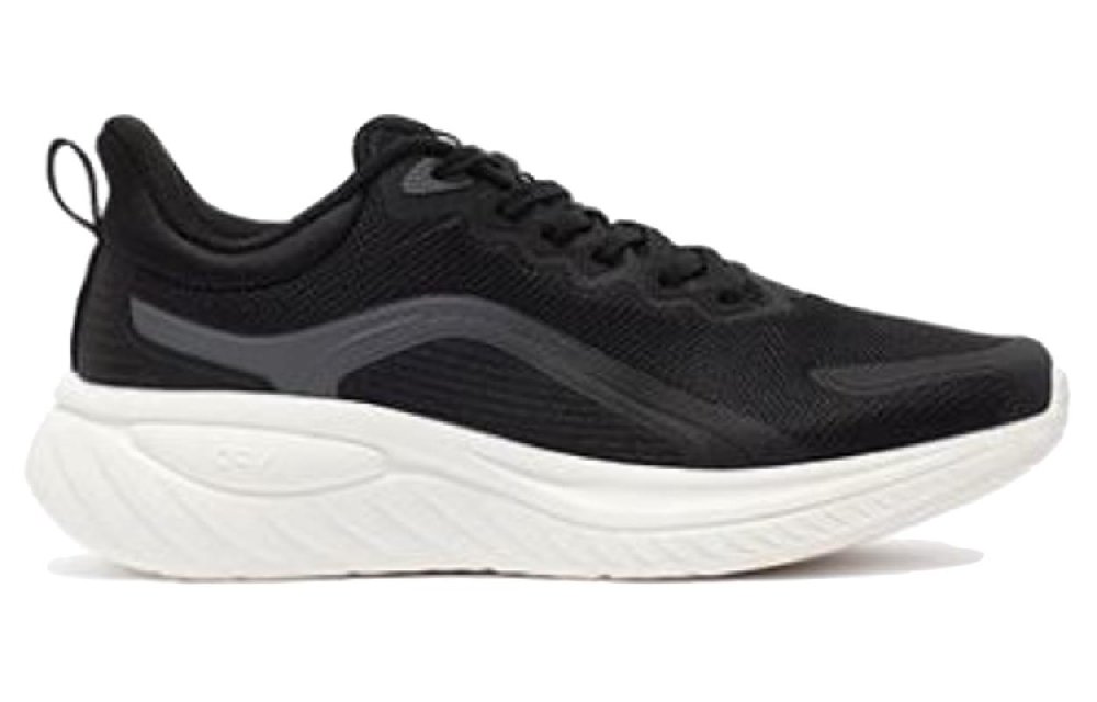 361° Softwalk 3.0 Cushioned Wear-Resistant Breathable Low-Top Running Shoes Men's Black White