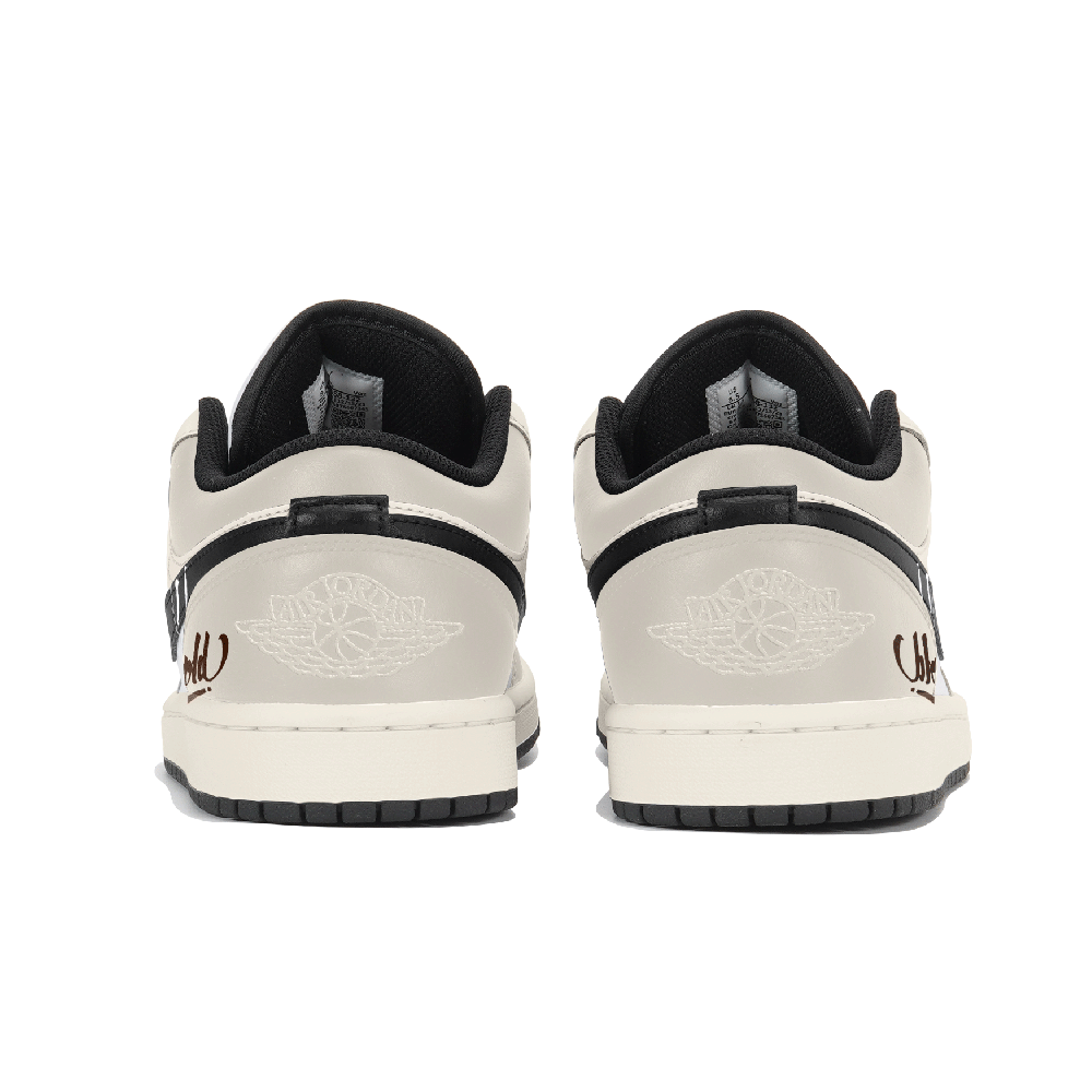 Jordan Air Jordan 1 Tri-Experimental Laboratory Durable Breathable Low-Top Vintage Basketball Shoes Men's Ecru