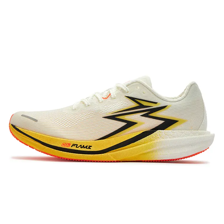 361° Speed 4 Pro Cushioning, Slip Resistant, And Abrasion Resistant Low Top Casual Running Shoes Unisex White Yellow