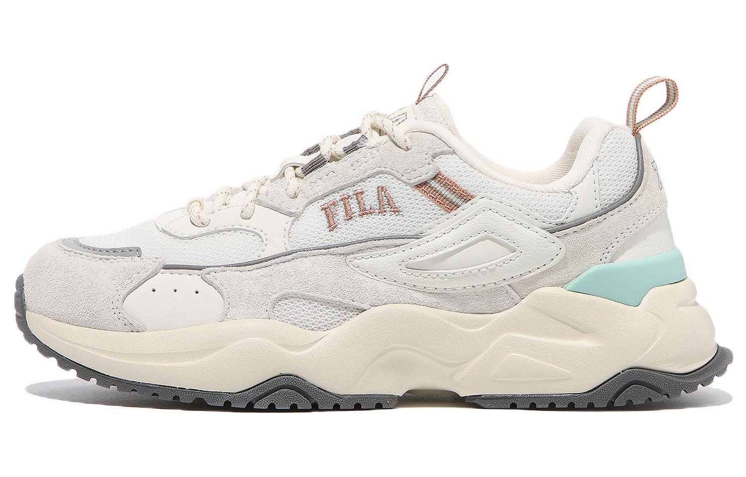 FILA Rayflide Low top Casual Shoes Unisex White Green Korean Style