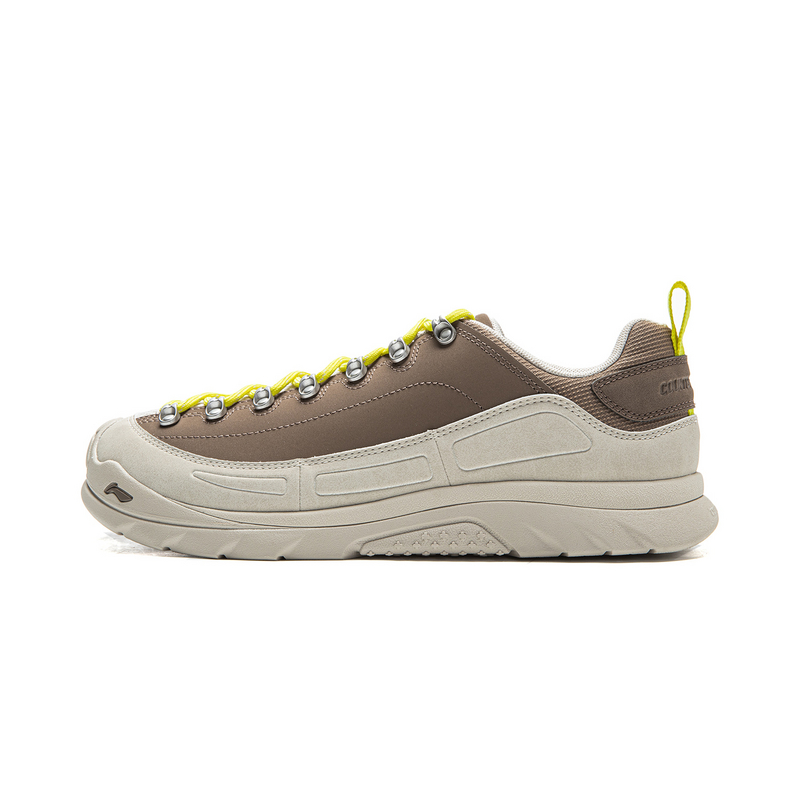 LiNing CF Tracing Abrasion Resistant Lightweight Rebound Low Top Outdoor Shoes Unisex Taupe Gray