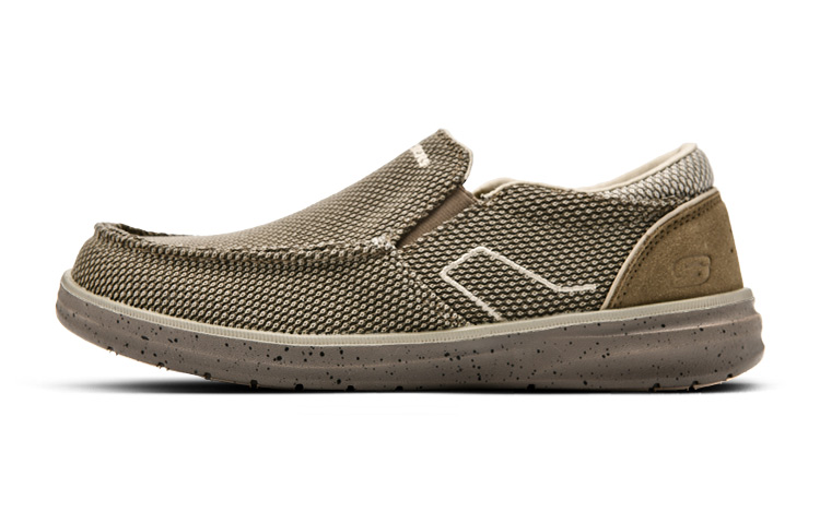 Skechers Relaxed Fit Cushioning Breathable Lightweight Low-Top Casual Shoes Men's Taupe