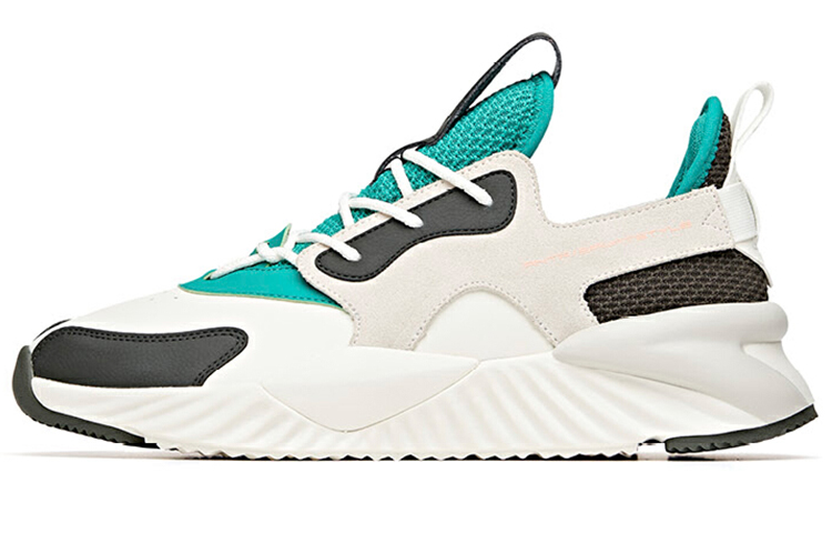ANTA Unruly Series Chunky Sneakers Men Low-Top White/Green Black