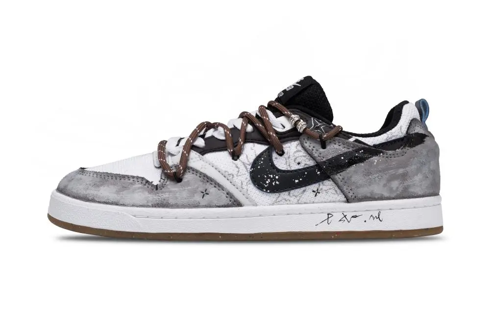 Nike SB Alleyoop Gothic Gray Low top Skateboard Shoes Men's Light Gray