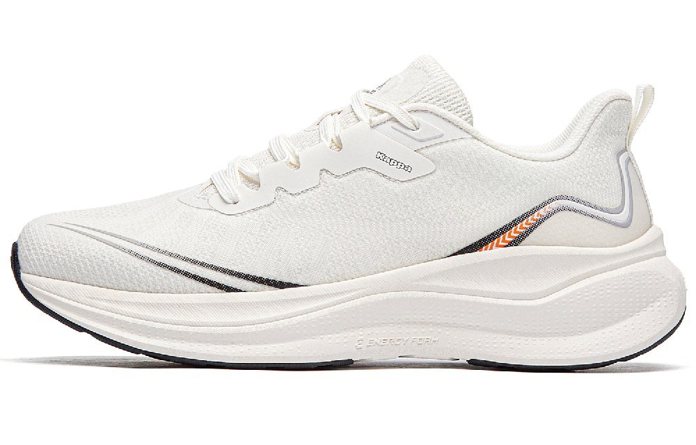 Kappa Anti Slip Wear Resistant Low Top Running Shoes Unisex White