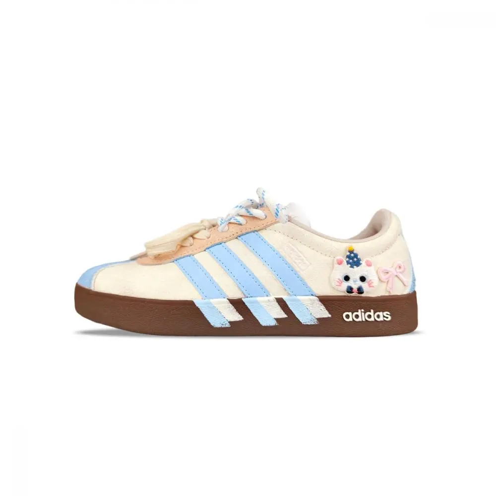 Adidas Neo VL Court 2.0 Shock Absorbers Abrasion Resistant Slip Resistant Low top Skateboard Shoes Unisex Beige