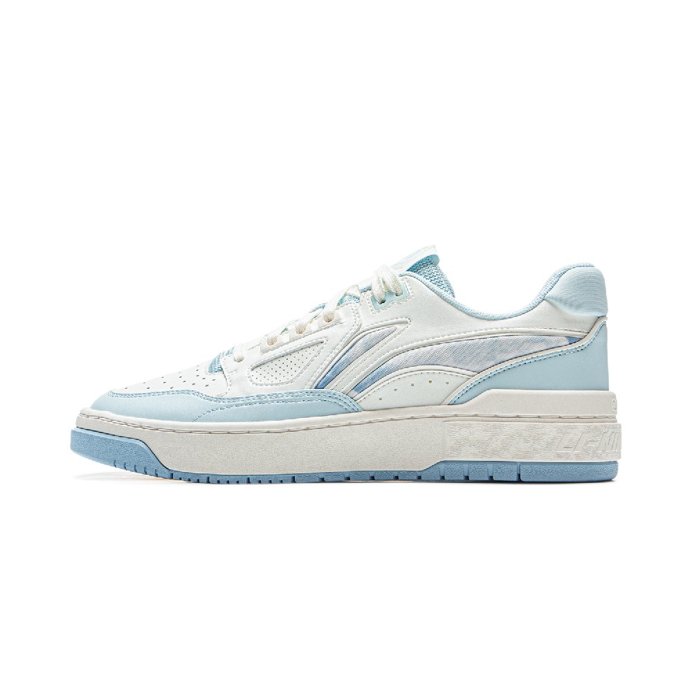 LiNing New Arrival Anti Slip Wear Resistant Low Top Skateboard Shoes Unisex White Blue