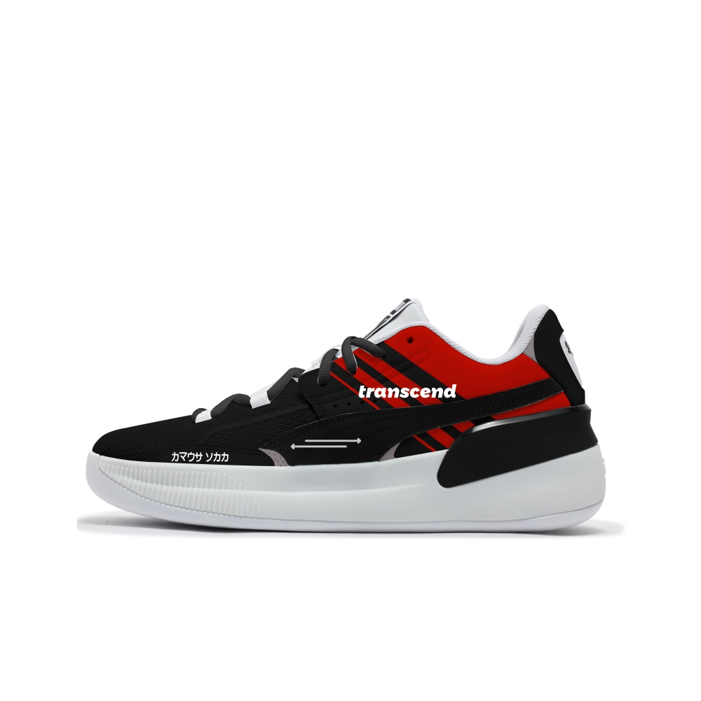 PUMA Clyde Hardwood Team Abrasion Resistant Low top Basketball Shoes Unisex Black