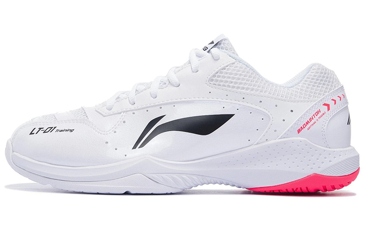 LiNing Thunder Training Slip Resistant And Abrasion Resistant Coverage Support Low top Badminton Shoes Unisex White