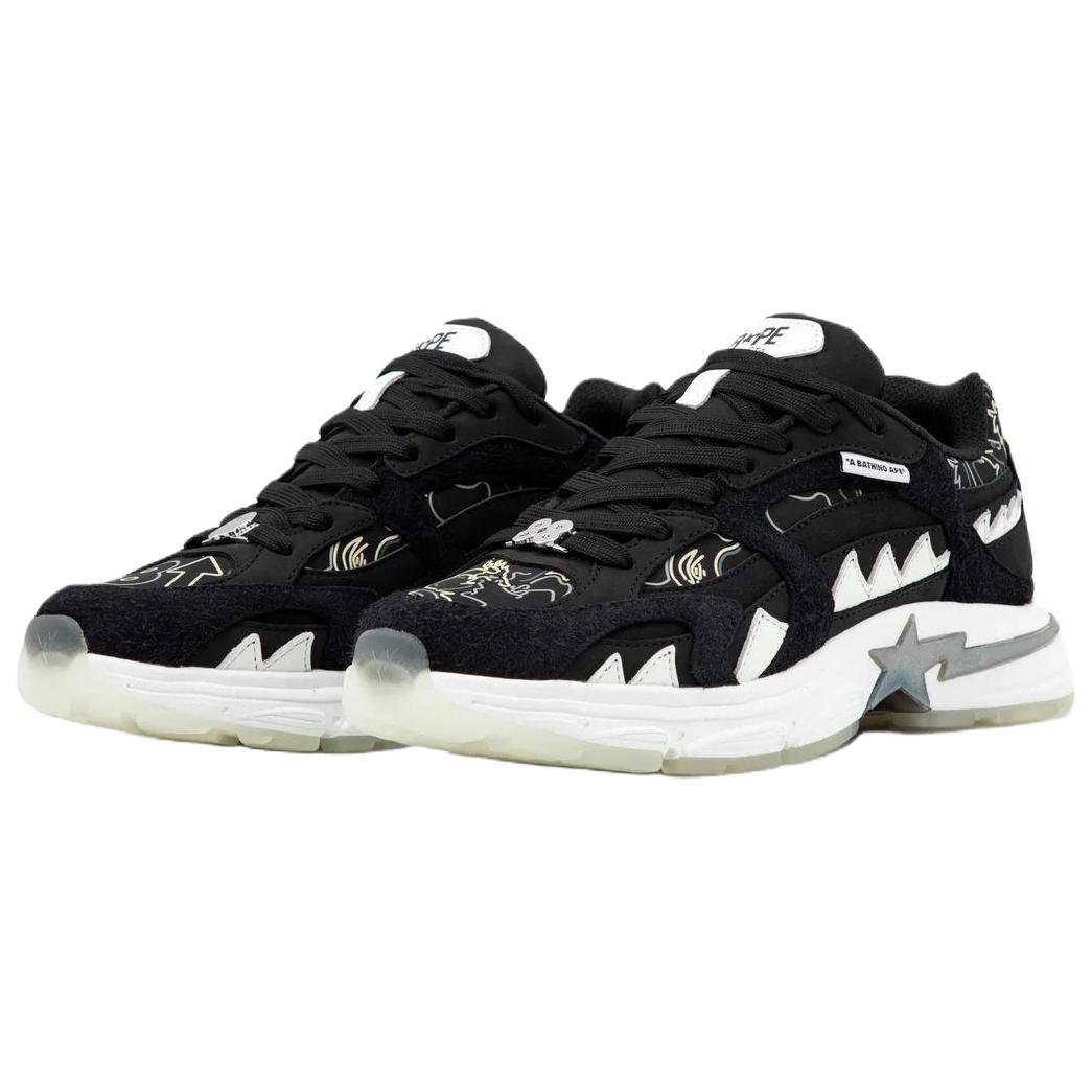 A BATHING APE 88RISING Collaboration Shark STA M2 Low top Casual Shoes Men's Black
