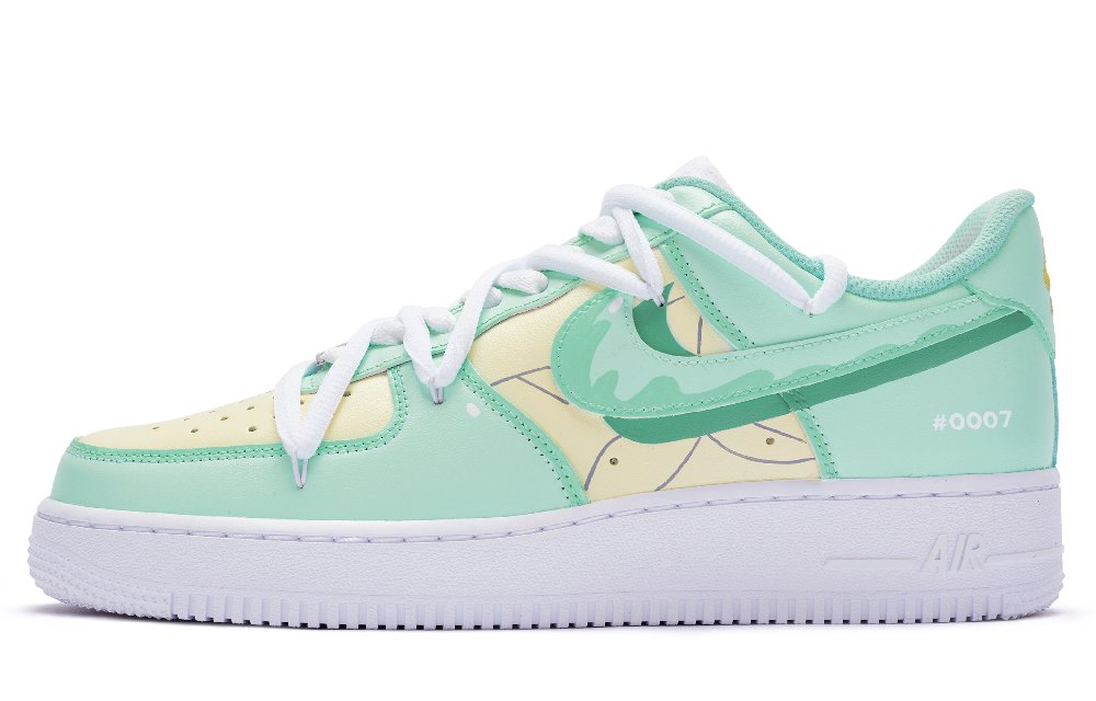 Nike Air Force 1 Low 811 Manufacturing Low Top Skateboard Shoes Men's Yellow Green White