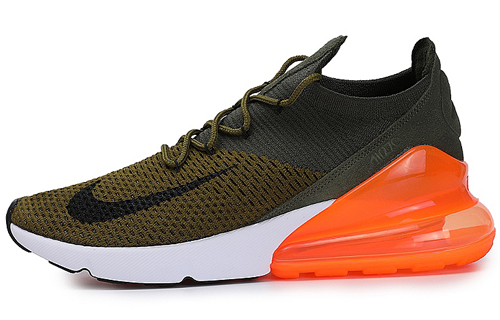 Nike Air Max 270 Flyknit Olive Flak Total Orange