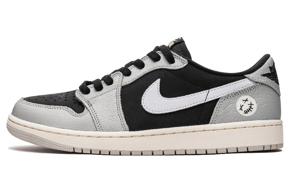 Jordan Air Jordan 1 Low-Top Vintage Basketball Shoes Women's Black Gray
