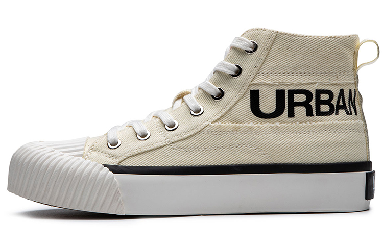 Lee Height Increasing Lightweight Breathable High-Top Canvas Shoes Unisex Light Beige