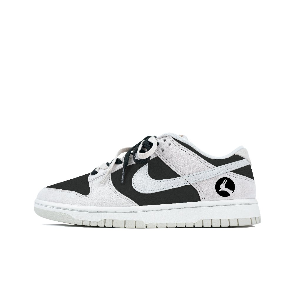 Nike Dunk Low Juxing Light Custom Low-Top Skateboard Shoes Men's Black White