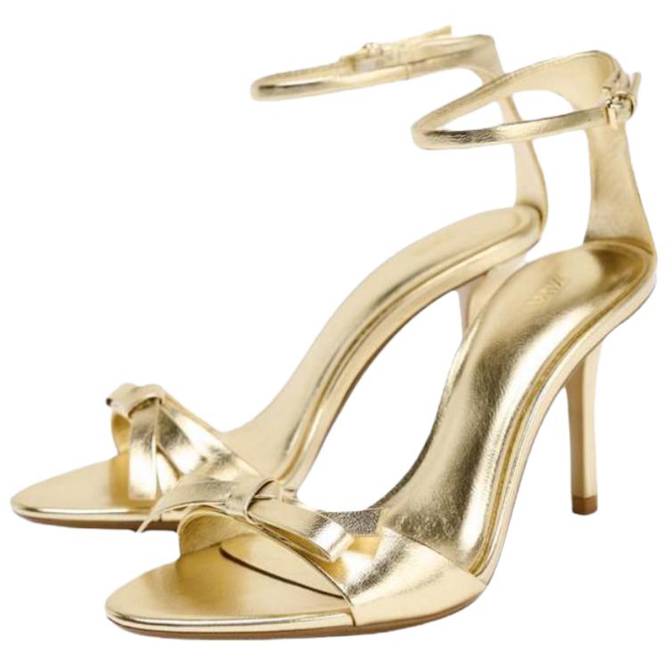 ZARA One Strap Sandals 10cm Women's Gold купить в интернет-магазине Yoocart с быстрой доставкой по России.