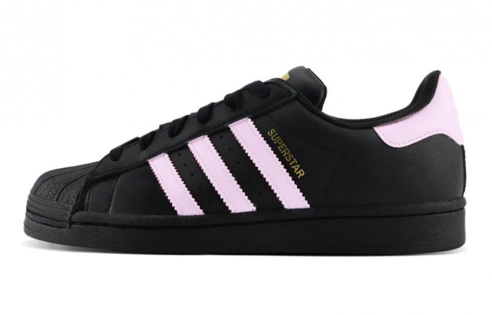 Adidas Originals SUPERSTAR Anti-Slip And Wear-Resistant Lightweight Low-Top Skateboard Shoes Unisex Black Purple