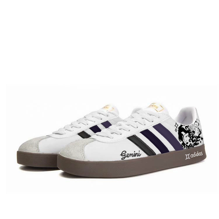 Adidas Neo Vl Court Classic Slip-Resistant Low-Top Skateboard Shoes Unisex White