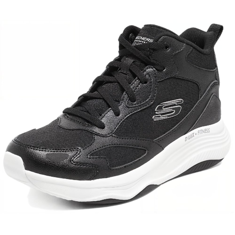 Skechers Cushioning Wear-Resistant High-Top Casual Shoes Women's Black