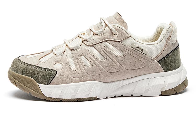 Jeep Cushioning Anti-Slip Wear-Resistant Breathable Lightweight Coverage Low-Top Casual Shoes Men's Beige Apricot