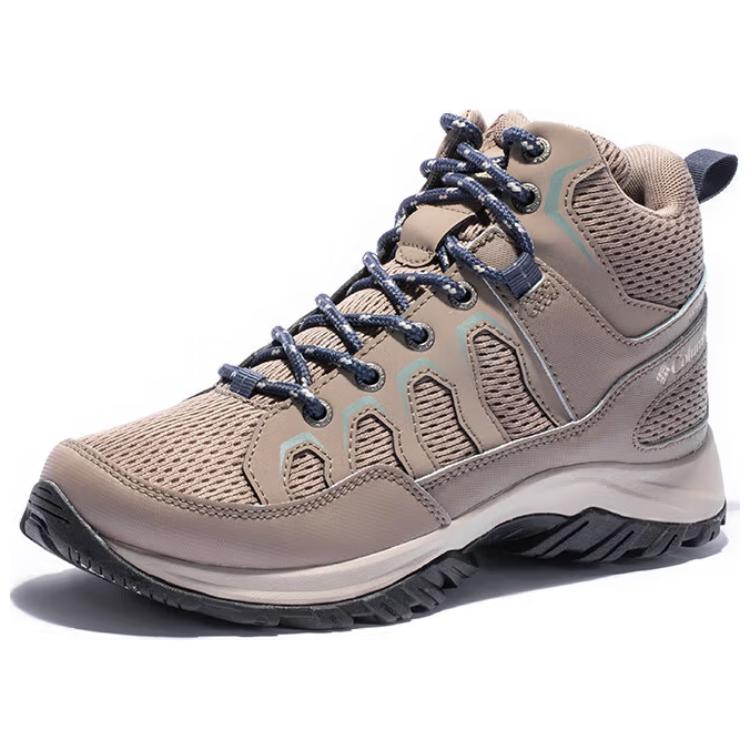 Columbia Anti-Slip Wear-Resistant Mid-Top Trekking Shoes Women's Light Brown